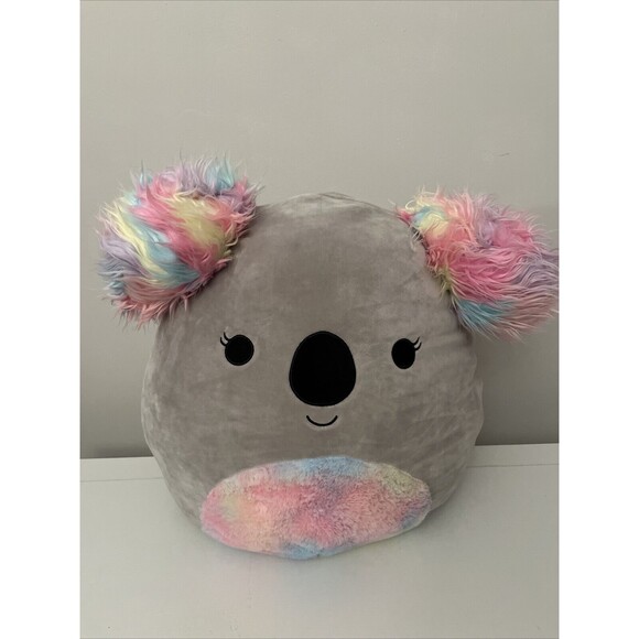 Kellytoy Other - Kelina the Koala Squishmallow Plush Stuffed Animal 18" Gray Rainbow Belly & Ears